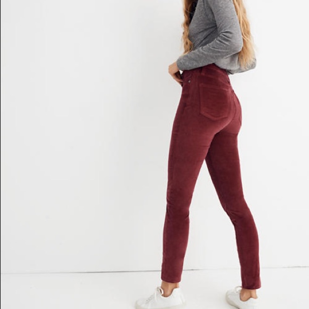 NWT Madewell 10” High Riser Skinny Stretch Velvet